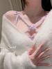Teen Sexy Pure Lust Lace Small Chest Underwear Bra Show Big Cross Soft Steel Ring Bra Cover Set Gather