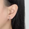 Mobius Zirconia Cross Earrings: Unique Circle Design
