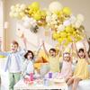 Yellow Balloons Garland Pastel Yellow White Gold Confetti Balloons Arch Kit Baby Shower Birthday Party Wedding Decoration Globos