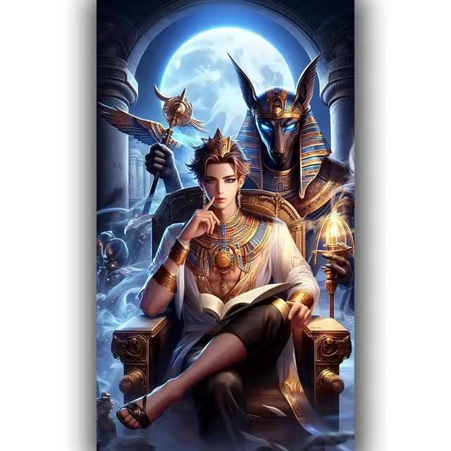 Osiris The Divine,Egypt Anubis,Diamond Painting Large Diy Full Square Round Diamond Mosaic Eye of Horus Embroidery Cross Stitch