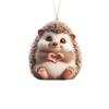 Acrylic Flat Surface Pendant Cute Hedgehog Finger To Love Heart Design Decor For
