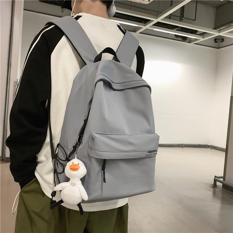 New Schoolbag Women's Simple High School Junior High School Backpack Men's Casual Backpack Dirt-resistant Large-capacity Cross-border