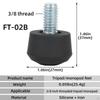 Rubber Tripod Feet Pad Replacement Antiskid Enhanced Stability Black Compact Universal 3/8"