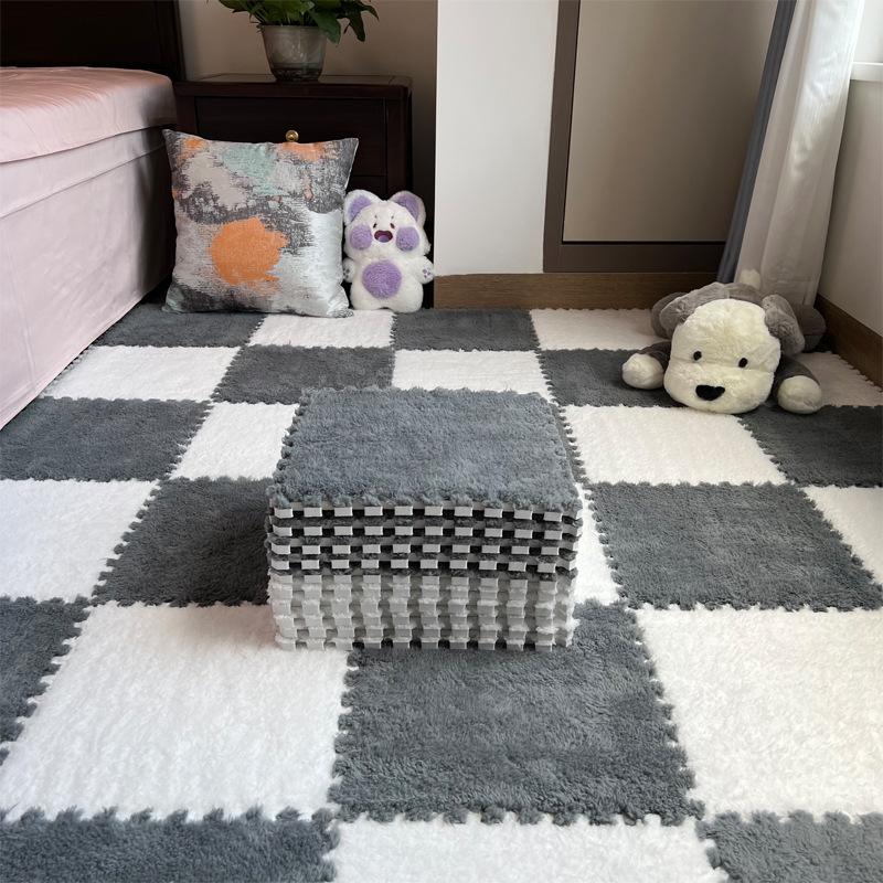 30X30X1cm Soft Plush Children's Mat Baby Toys Eva Foam Puzzle Carpet Warm Children Play Mats Interlocking Rugs Infant Carpet