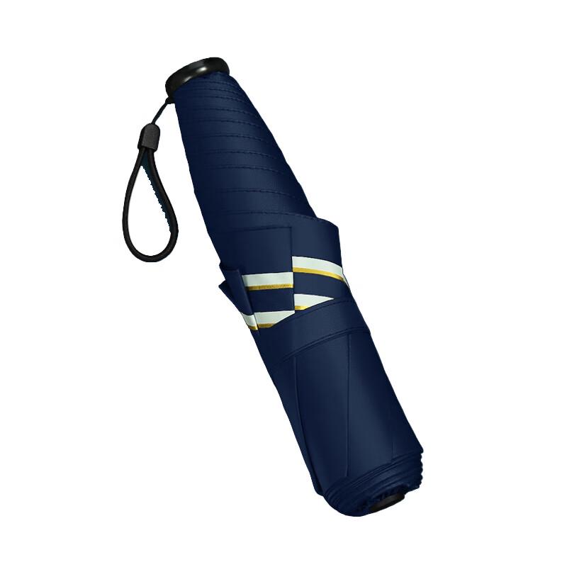 Tri-polar Striped Mini Folding Sun Umbrella