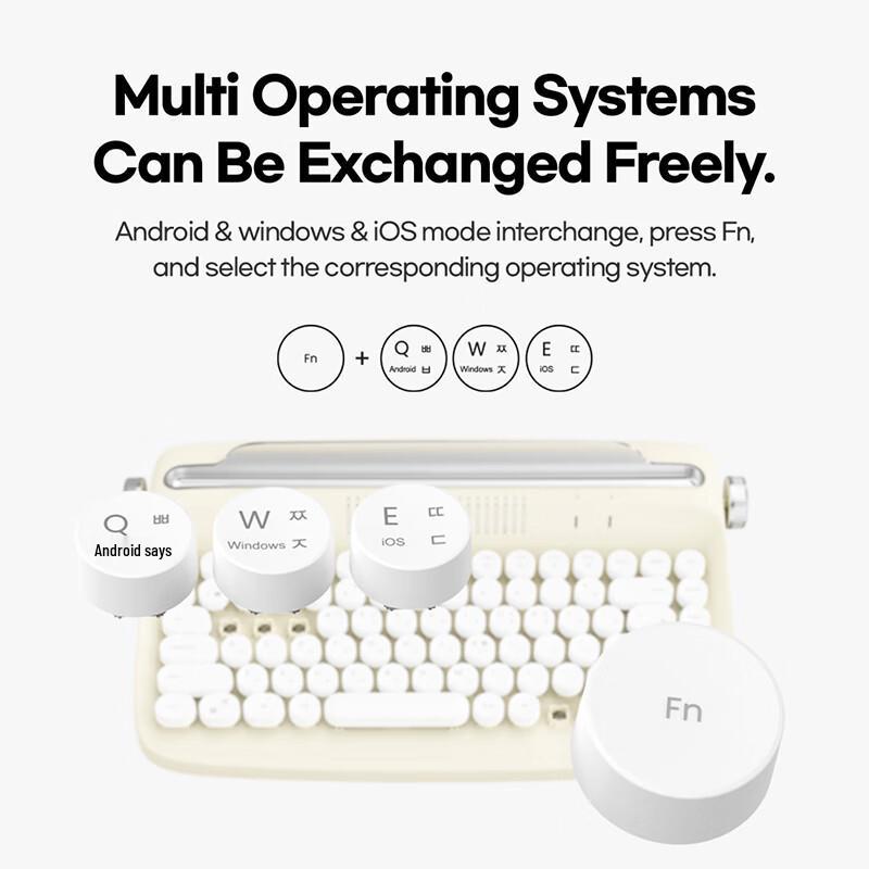 KAL Retro Bluetooth Wireless Keyboard