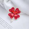 Fashionable And Minimalist Four Leaf Clover Women'S Brooch, Anti Glare Fixed Clothing Accessories Jewelry