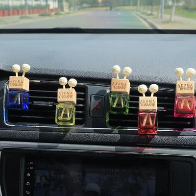 1 Piece Car Hanging Perfume Pendant Fragrance Air Freshener Empty Glass Perfume Diffuser Bottle Aromatherapy Decor Accessories