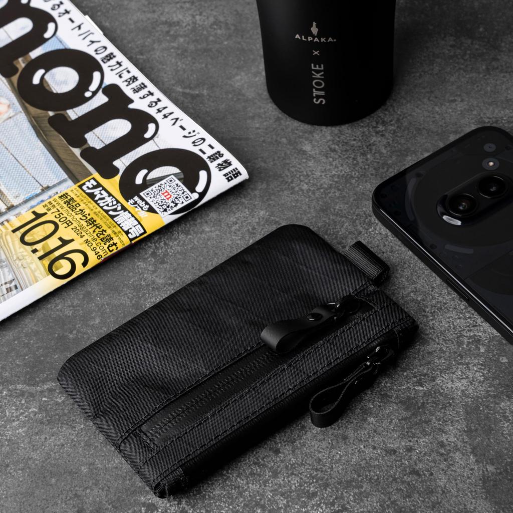 ALPAKA Zip Pouzdro RFID Tenká Kompaktní Peněženka s Mincemi Kartami YKK Cestovní Dárek proti Skimmingu Pánská Peněženka, Přihrádky, Štítek, Vodoodpudivý Zip,