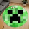 1pc My World Pixel Game, Creeper Round Chair Mat Area Rug - Non-Slip, Floor Mat for Office, Bedroom, Home Decor Christmas Gift P0811087
