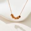 Stainless Steel Rose Gold Necklace Retro Niche Design Beaded Pendant Simple Necklace Female
