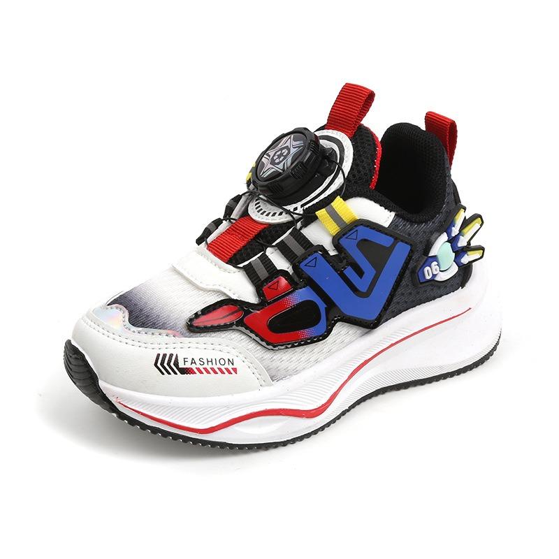 Children's Sports Shoes - Spring/Autumn Casual Shoes with Twist Button (Rotary Buckle) for Boys, Running Shoes for Girls