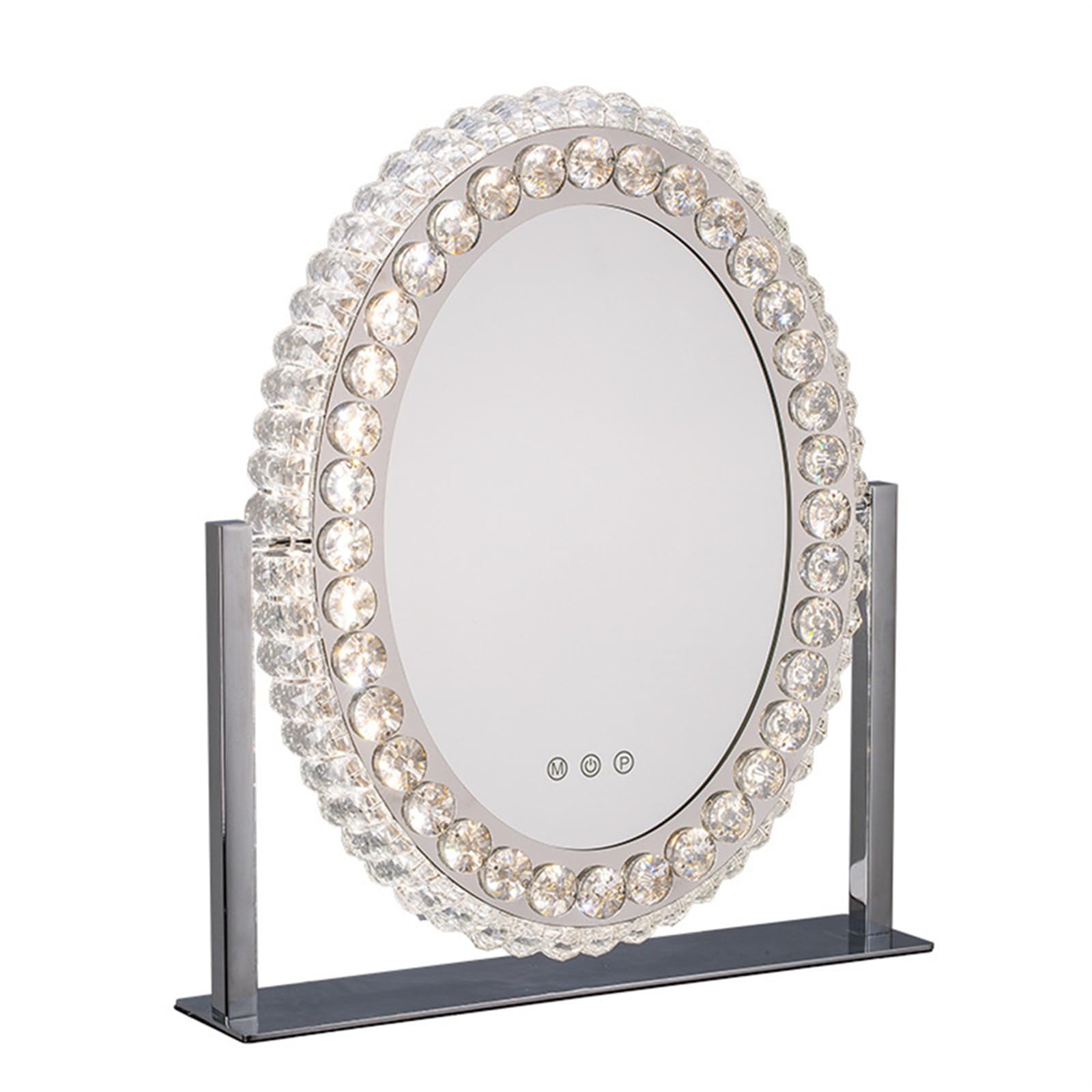 

NOORIK Actress Tabletop Size Crystal Makeup Dimming Stepless Touch Tabletop Dresser Stylish Actress Actress Gift 36 x Mirror, Mirror, Round,