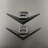 1Pc 3D Metal Chrome Black V6 V8 Letters Rear Trunk Fender Badge Emblem Sticker Decals Car Accessories