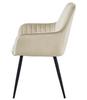 SOLDEN chair - beige velvet / black legs x 1