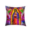 Lady of Guadalupe Virgin Mary Cushion Covers Holy Mary Oil Painting Pillowcases Bedroom Office Pillowcase Throw Pillow CoverbzMaryg,