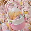 Gift Basket Empty, Woven Cotton Rope Basket Lightweight Handbag For Travel Outdoor Activities