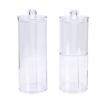 Acrylic Cotton Rounds Holder Set Stackable Clear Qtip Dispenser Makeup Remover Pad Organizer for Bathroom Vanity 2Pcs