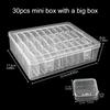 Storage Box Transparent Plastic Box Packaging Box Paper Clip Storage Portable Handheld DIY Handmade Material Desktop Storage TMZ