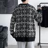 Herbst Winter Herren Rollkragenpullover Vintage Design Harajuku Locker Studenten Langarm Warme Pullover Hip-Hop Geometrische Jumper