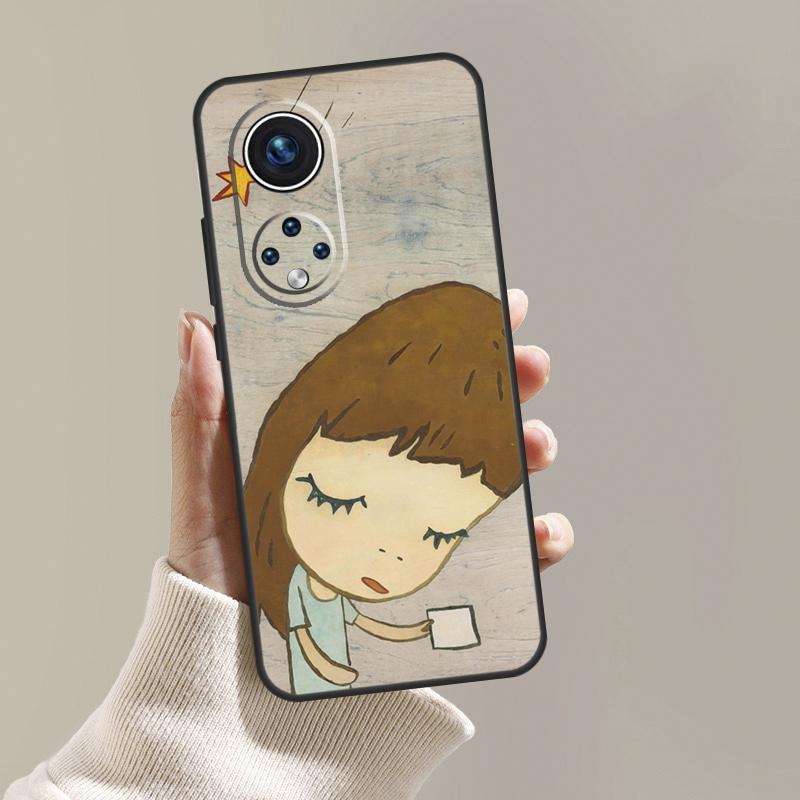 

Cartoon Aesthetic Yoshitomo Nara Case For Honor Magic 7 5 6 8 Pro 200 400 50 70 90 Lite X8c X8b X9a X9b X9c X9d Win RT Cover Honor Magic8 Pro