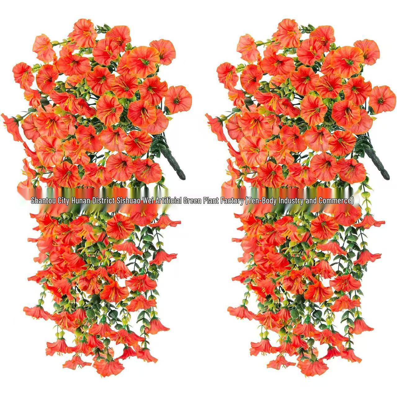 

Eucalyptus Morning Glory Silk Flower Vine for Outdoor Courtyard, Home, or Wedding Decoration