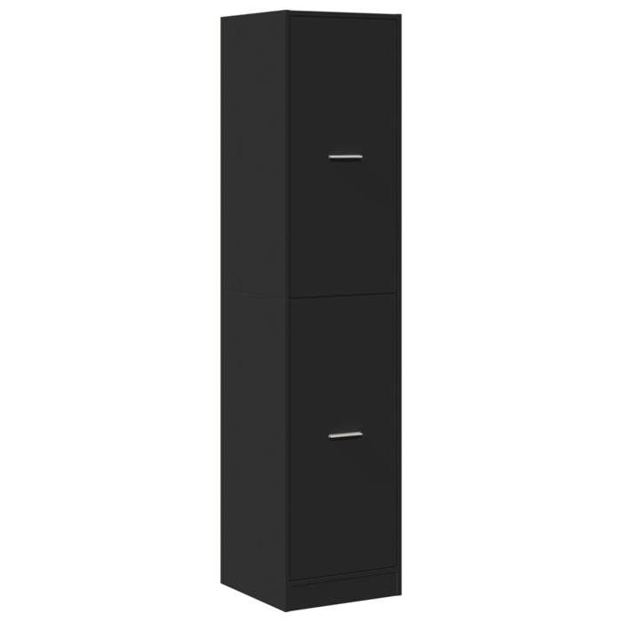 VidaXL Armoire d'apothicaire noir 40x41x174,5 cm bois d'ingénierie, coffre d'apothicaire, meuble d'apothicaire, coffre à 3309646