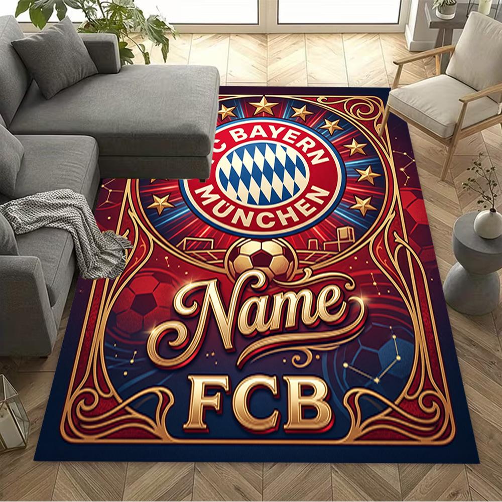 Bayern Munich Soccer Poster Carpet Design for Kitchen Living Rooms Dormitory Dining Room Anti-slip Rug Office home decor Gift for Festivals