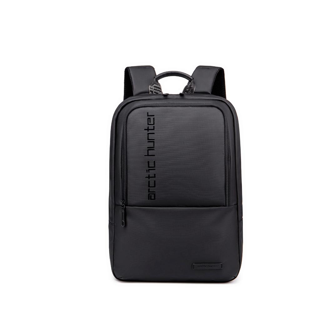 Czarny plecak miejski biznesowy, 22 l, wodoodporny, na laptopa 15,6", elegancki i pojemny. arctic hunter b00529 black.