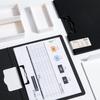 Standard Size Flipping Clipboard Folder With Horizontal Vertical Metal Clip File Organiser For School Office 12.8x9.65In