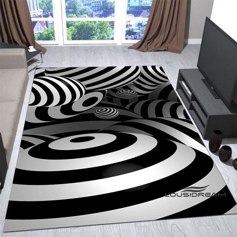 New3D Vortex Illusion Rug for Living Room, Home Decor, Sofa Table Large Area Rugs, Bedside Foot Mat Bedroom, Non-Slip Doormat
