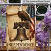2D Flat, 7.87*11.8 Inch Retro America 250th Anniversary Aluminum Wall Sign - Suitable for All Indoor/Outdoor Decoration, Commemorative Plaque with