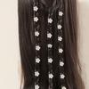 10 Stück Blumen-Dekor für Haarflechten Haarkranz Metallmanschette Haarflechtringe Clips für Zöpfe