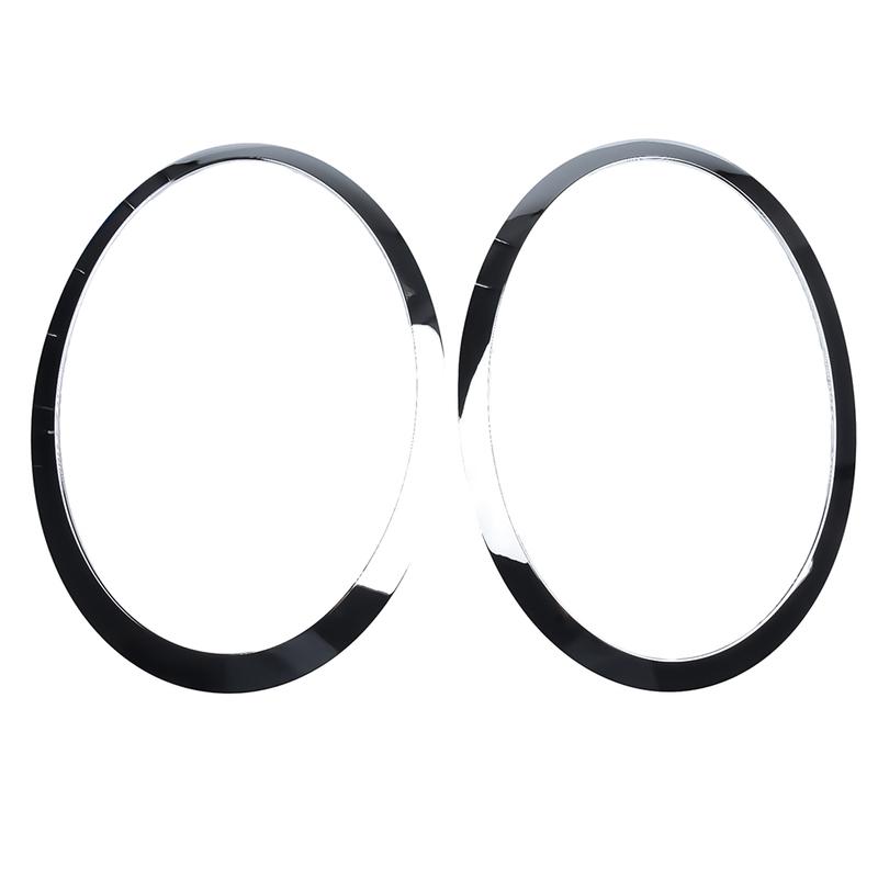 1Pair Silver Headlight Trim Ring Covers For MINI Cooper F55 F56 F57 2014-2024 Lamp Frame Headlight Trim Ring