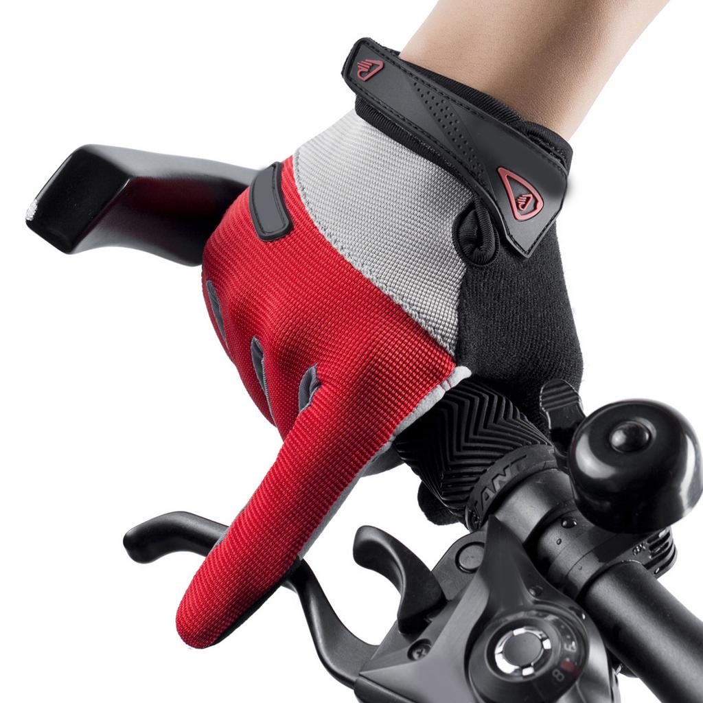 Nonslip Bicycles Touchscreens Gloves Full Finger Cycling Gloves Outdoor Shock Absorbing Workout Gloves Wear Resistance