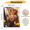 Disney Rapunzel oil paint by numbers painting kit handmade diy home decor gifts wall art canvas floral princess portrait set 130