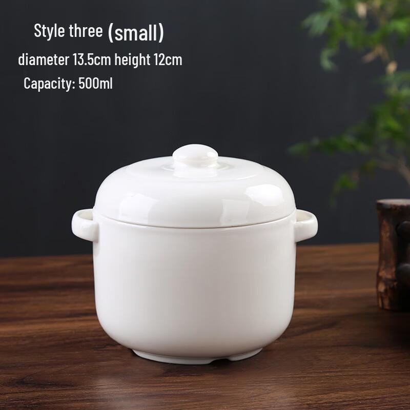 Zhishi Ceramic Double Boiler Stew Pot