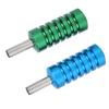 2pcs Aluminum Alloy Tattoo Machine Grip Prevent Slip Tattoo Handle Grips Green Blue 2.1cm Diameter