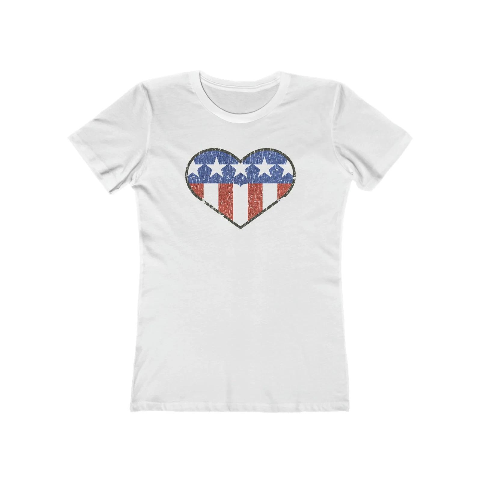 Patriotic Heart 1994 Vintage Women s T shirt XL