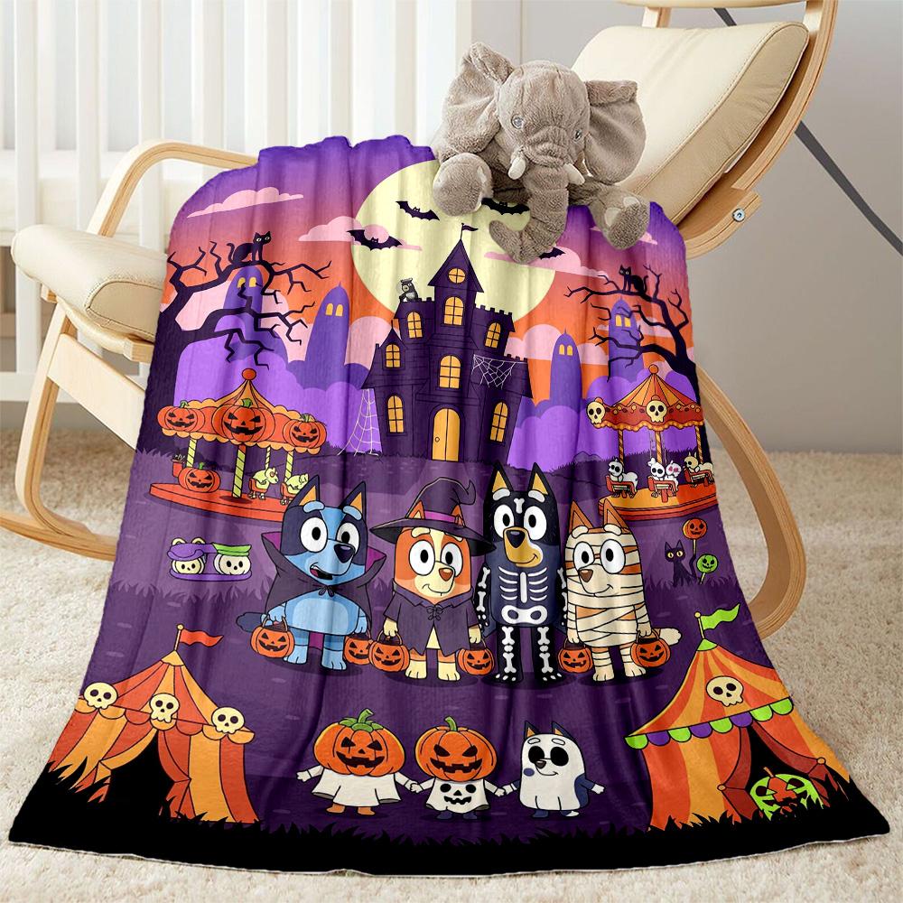 Halloween Night Adventure Blanket Warmthful Decor Suitable for Sofa Office Chair Seaside for All Seasons Modern Perfect Gift for Relatives and Friends
