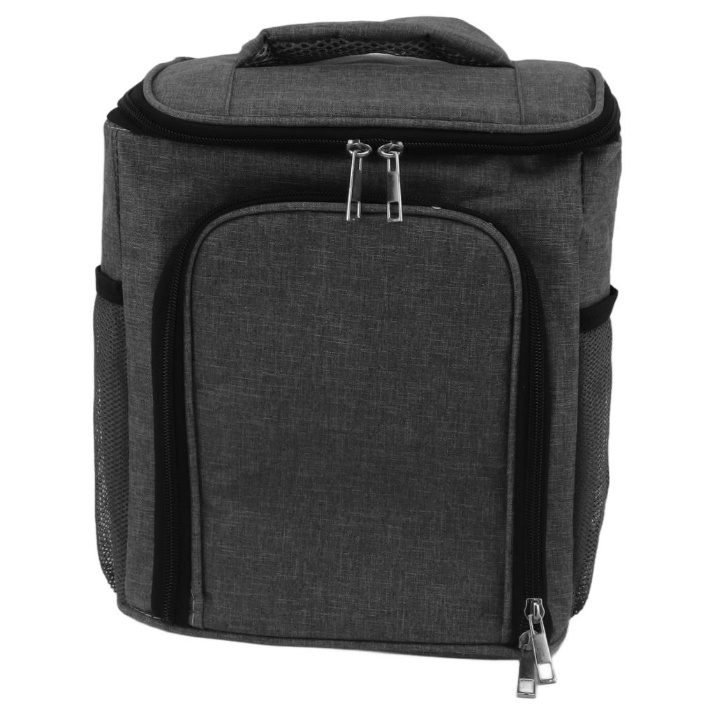 Insulated Lunch Bag Multifunctional Large Capacity Leakproof Durable Portable Cooler Bag for Outdoor Camping Grey Free