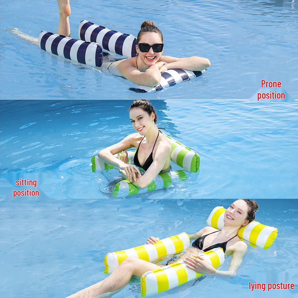 Triple-Tube Inflatable Water Hammock - Adult Folding Float Bed