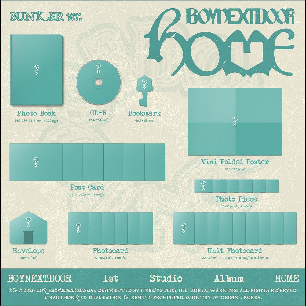 [Pre-order] [SITE POB] BOYNEXTDOOR 1st Studio Album [HOME]  + Free Gift