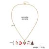 European & American Christmas Drip Oil Pendant Necklace for Women - Clavicle Chain Jewelry with Multiple Accessories