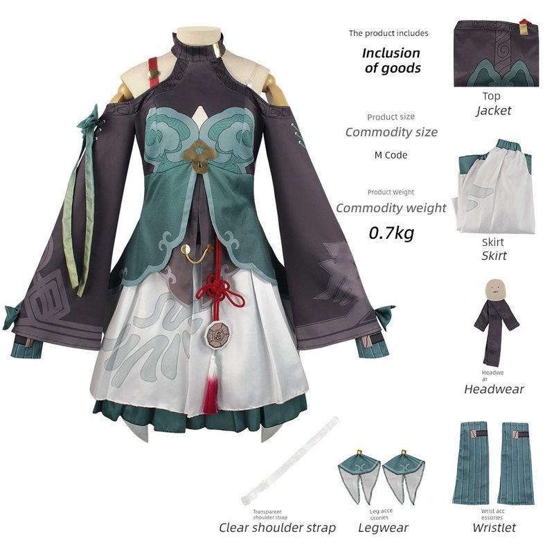 Honkai: Star Rail Qingque Cosplay Costume, Game-Style Costume, Stage Costume, Star Rail Anime-Style Women's Clothing In Stock