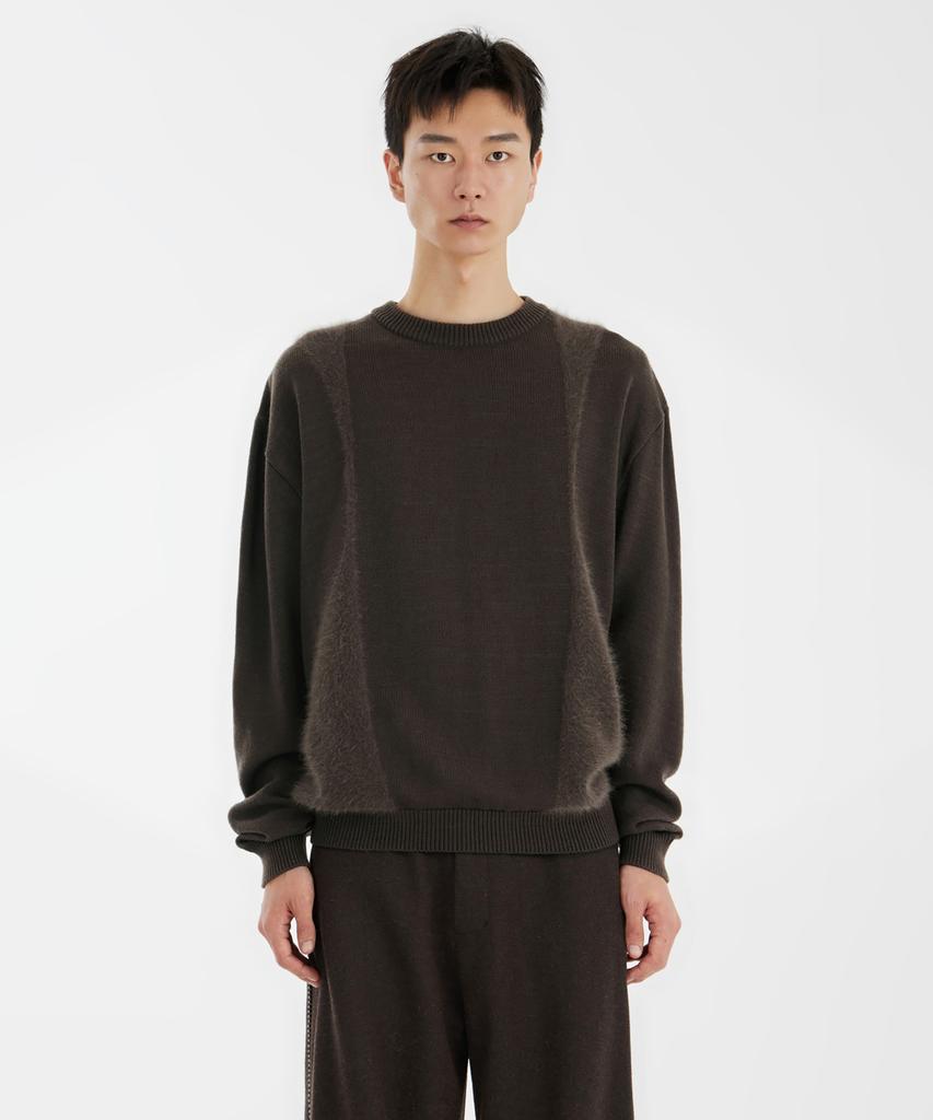 YOUTH Curved Angora Knit - Brown