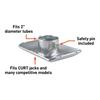 2 Inch Trailer Jack Foot Plate Base Plate 5000 Lbs Load Capacity With Safery Pin For Rv Camper