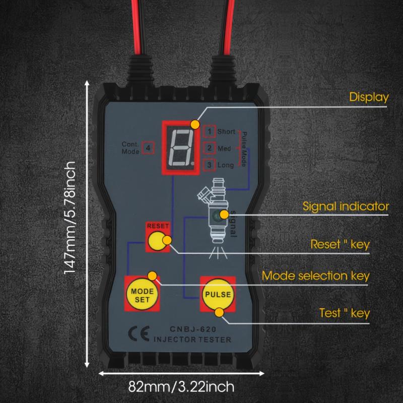 Fuel System Scan Tool Automotive Cleaning Tool Kit Injector Flush Cleaner Car Fuel Injector Tester Portable 4 Pulse Mode