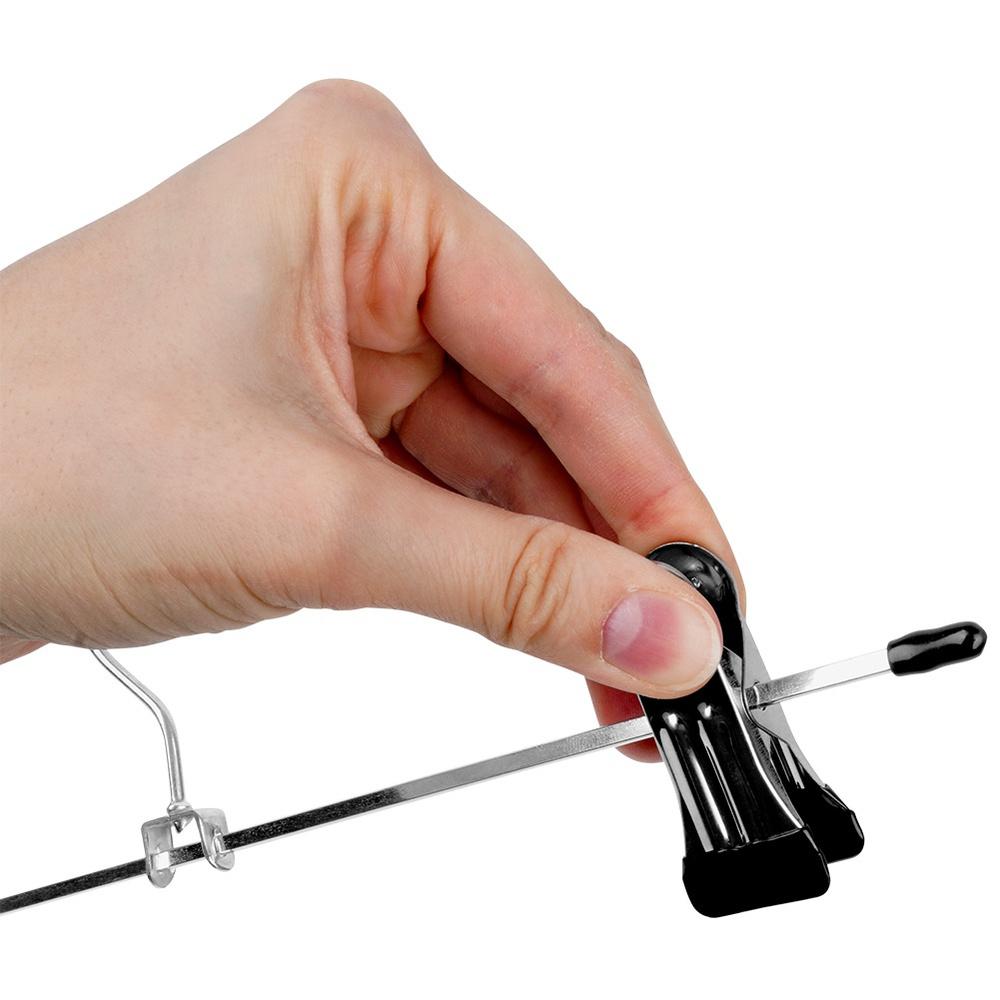 3x Metalowe Wieszaki na Ubrania z Klipsami do Szaf, Spodni, Spódnic