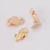 50pcs Ear Clips Earrings Gold Silver Plated Iron Blank Setting Base Fit 10mm Glass Cabochons DIY Jewelry Making Components